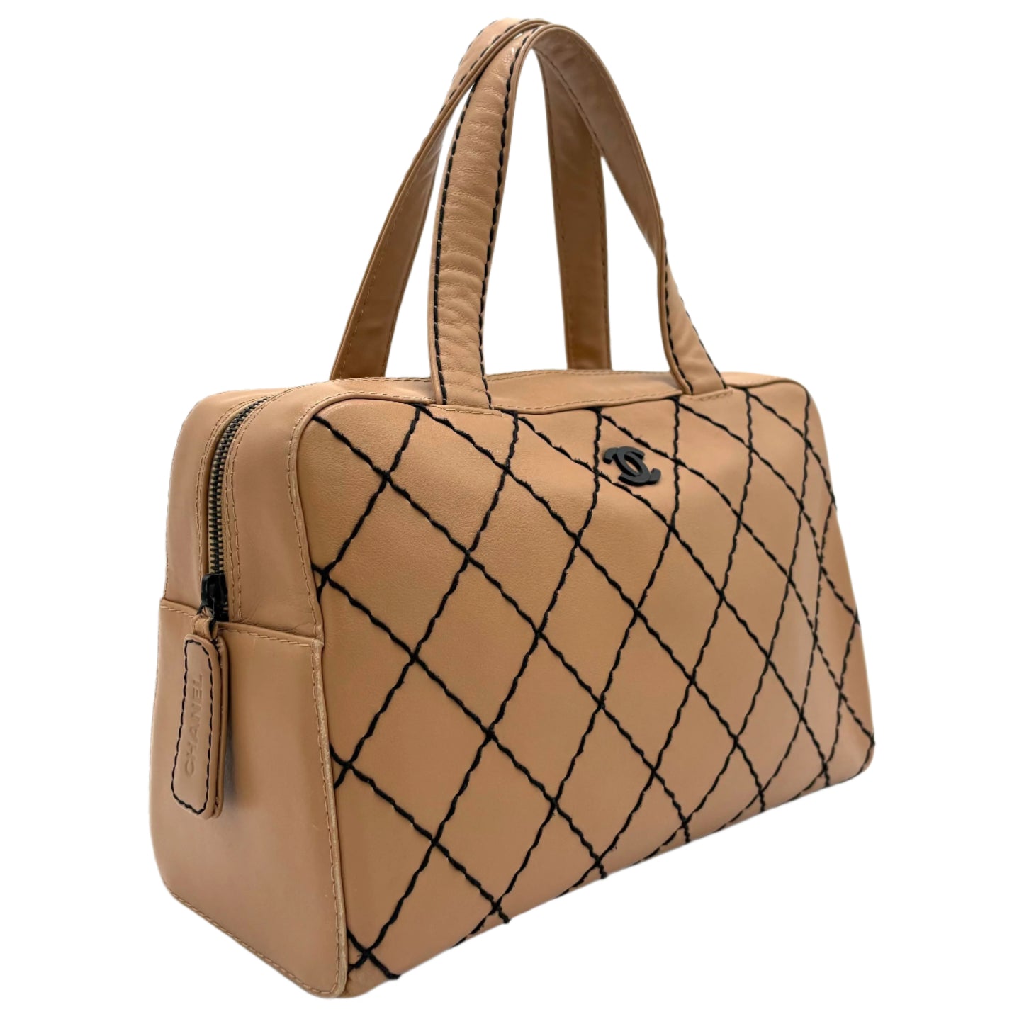 Chanel Surpique Wild Stitch Bag-Light Camel : Large
