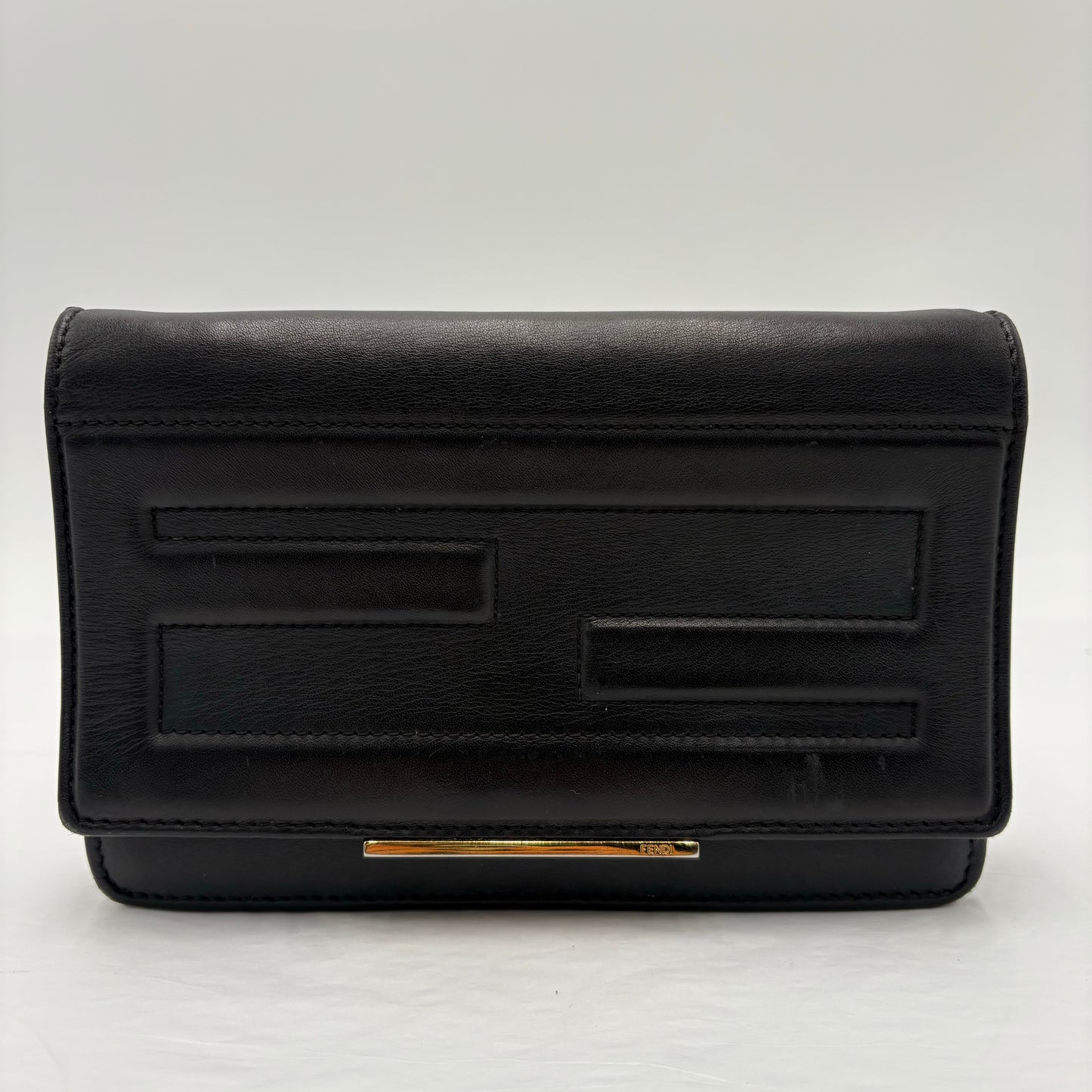 Fendi Vitello Flamingo Tube Wallet On Chain