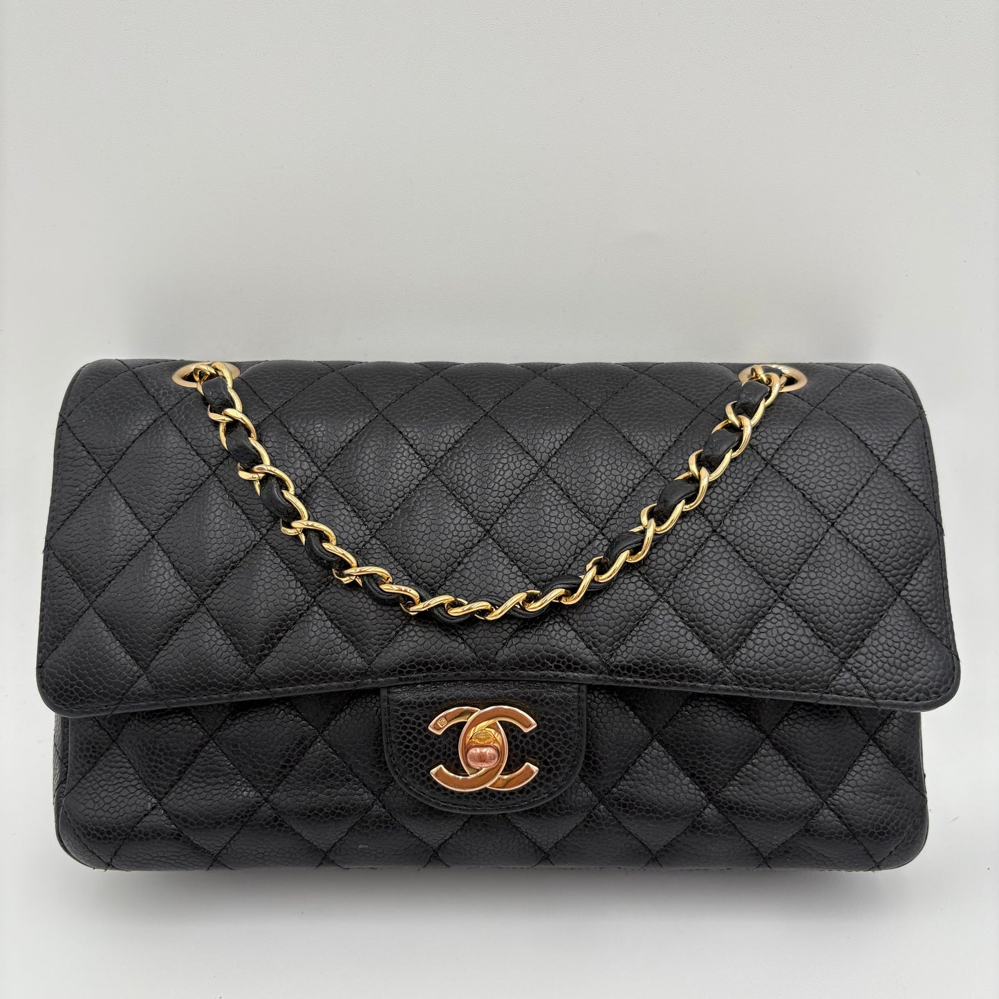 Pre 2008 Chanel Caviar Gold Hardware Double Flap