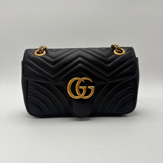 Gucci Small Marmomt Flap Black