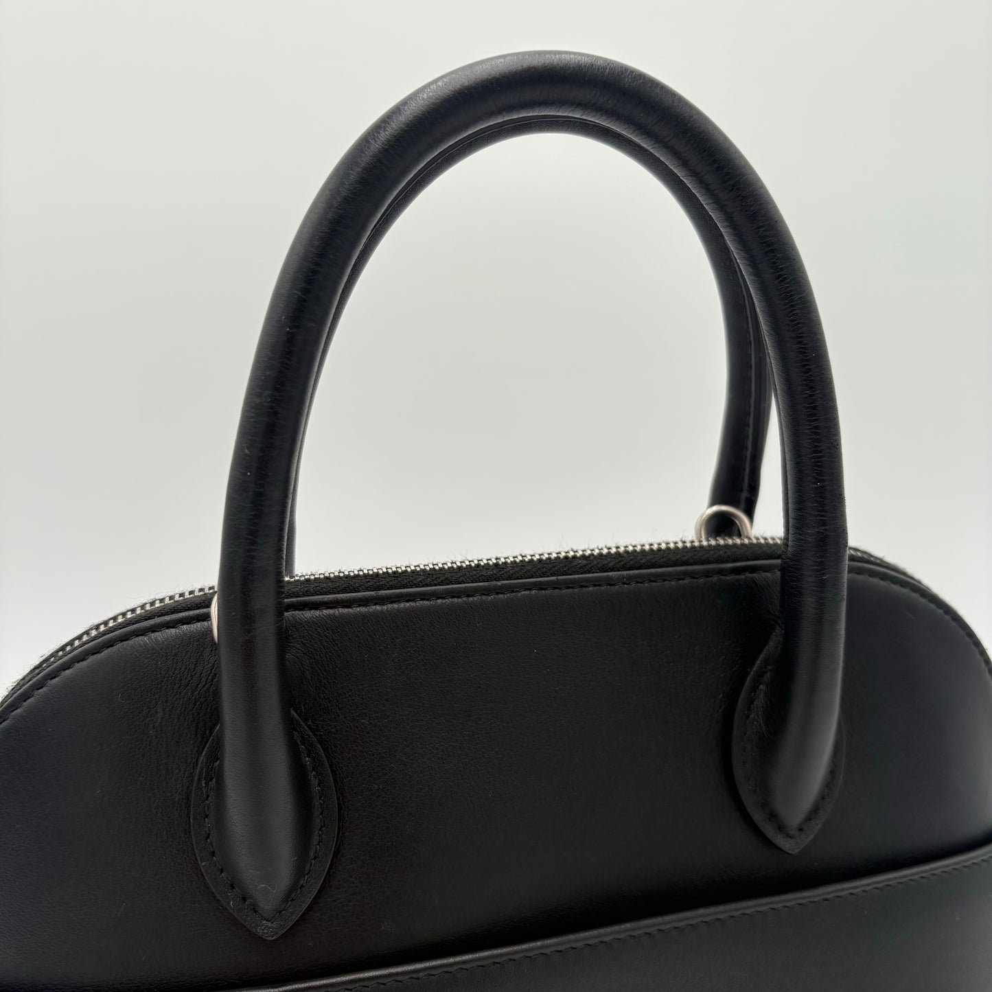 Balenciaga Calfskin Leather Ville Satchel Bag