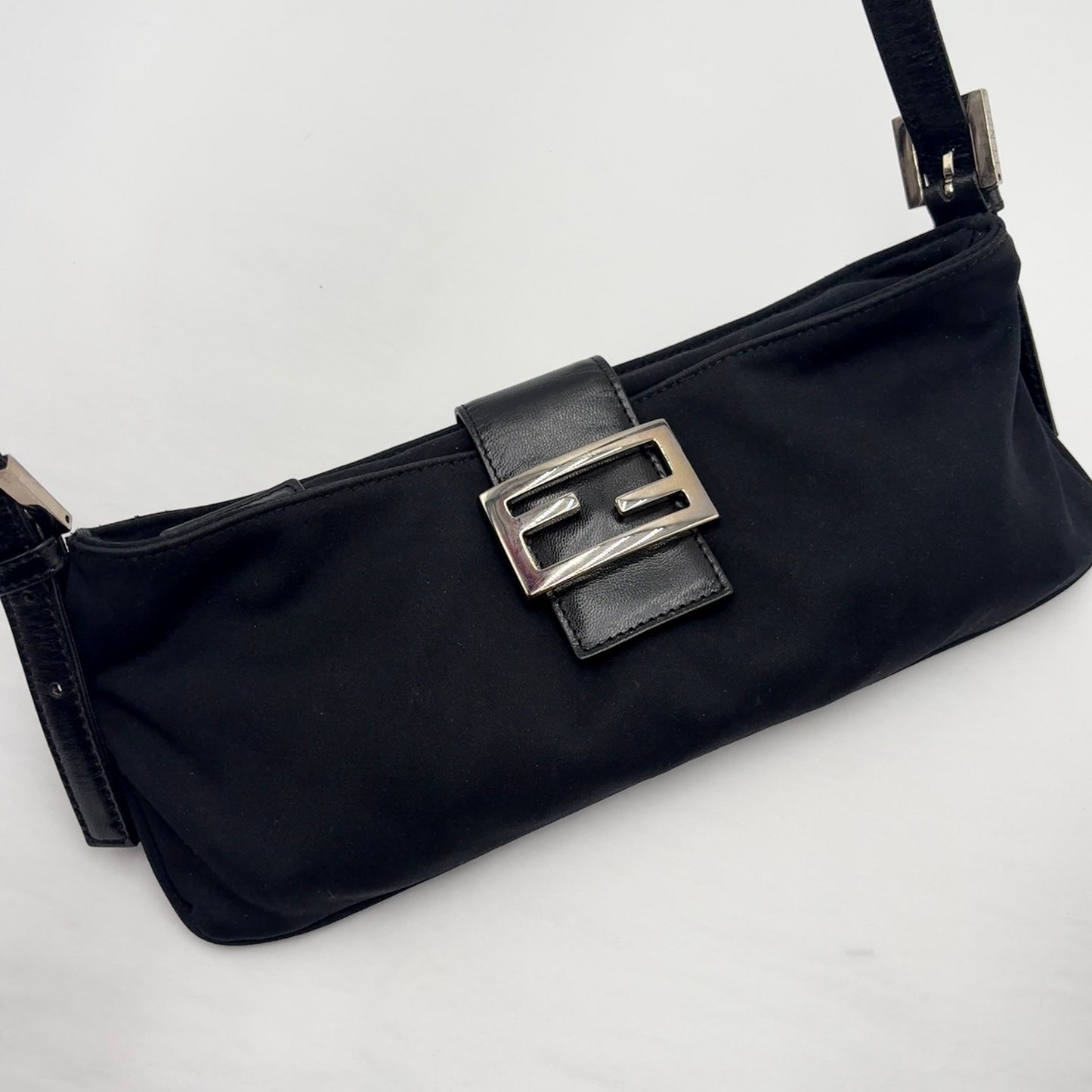 Vintage Fendi Nylon Flat Baguette
