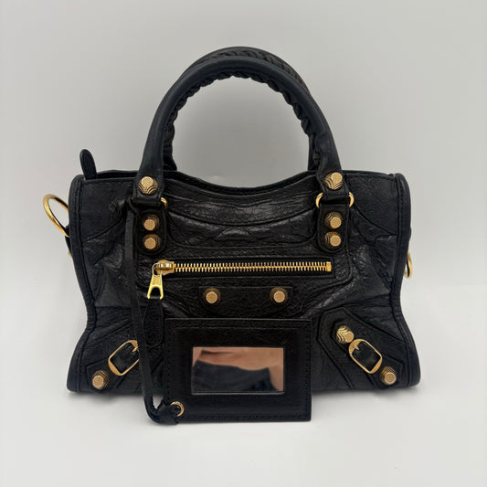 Balenciaga Mini City Bag Giant 21 Black/Gold