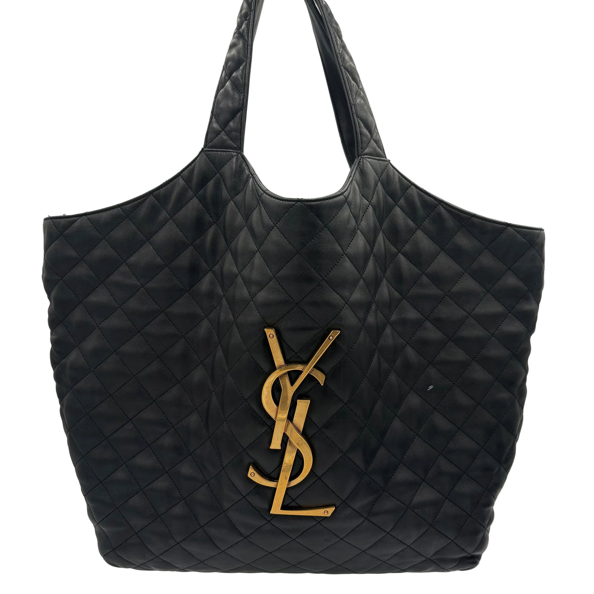 YSL Saint Laurent Quilted Icare Shopping Tote