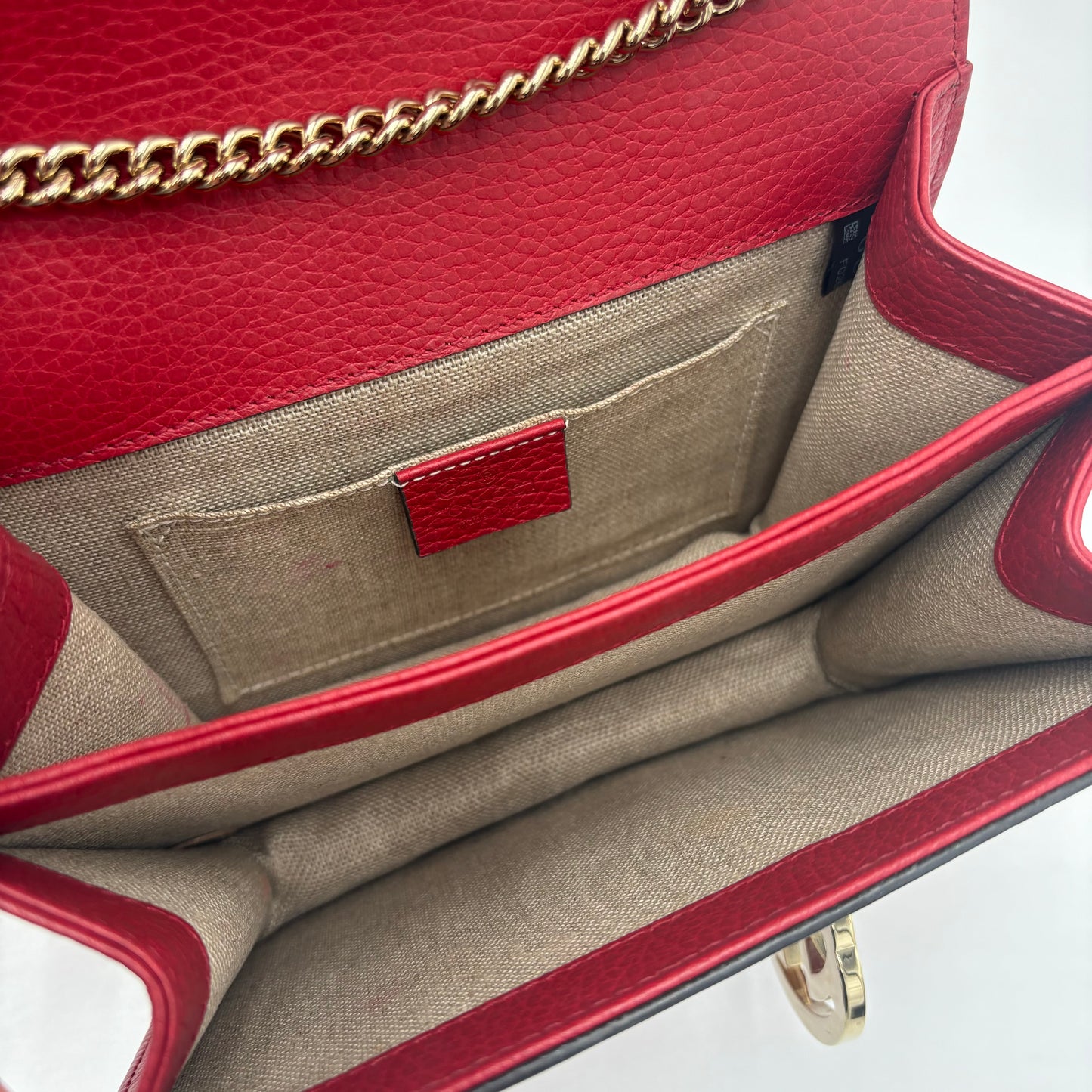 Gucci Dollar GG Calfskin Messen-Red : Large