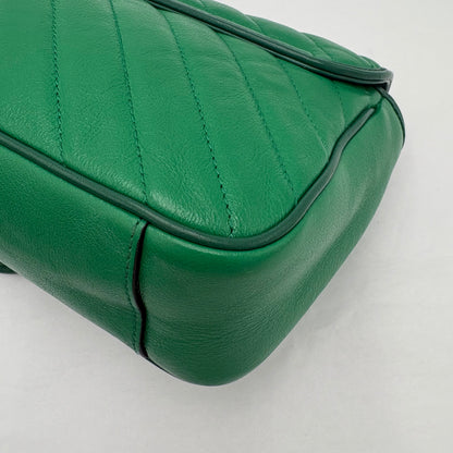 Gucci Diagonal Quilted Enamel Flap