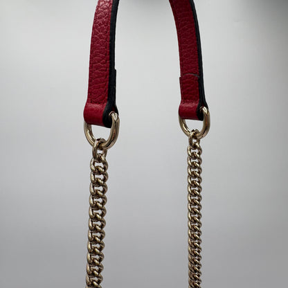 Gucci Dollar GG Calfskin Messen-Red : Large