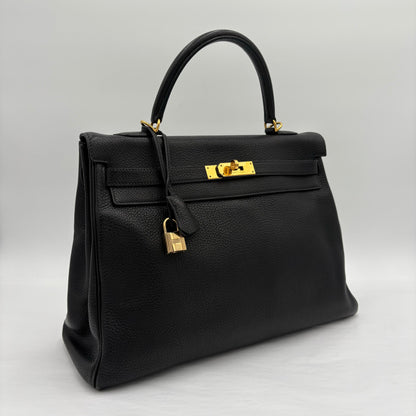 2001 Hermès Retourne Kelly Taurillon Clemence Leather