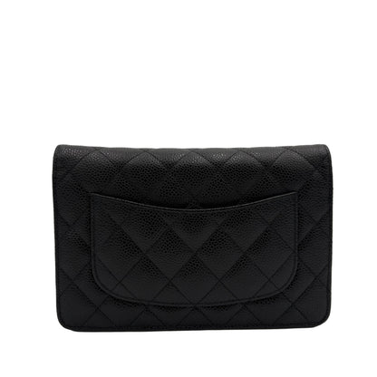 2015 Chanel Wallet On Chain-Black Caviar