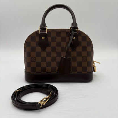 Chipped Louis Vuitton Alma BB Damier Ebene