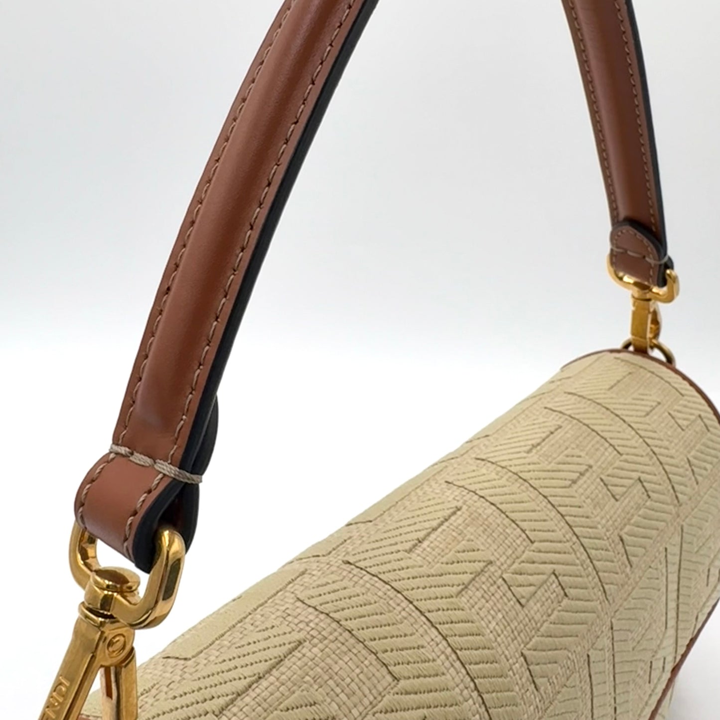 Fendi Raffia King Lucido Baguette