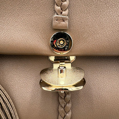 Chloe Penelope Leather Tote Bag Top Handle Brown