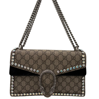 2018 Gucci GG Supreme Crystal Studded Dionysus