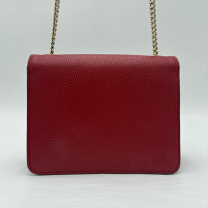 Gucci Dollar GG Calfskin Messen-Red : Large