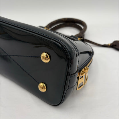 2017 Louis Vuitton Alma BB Navy Vernis/Monogram