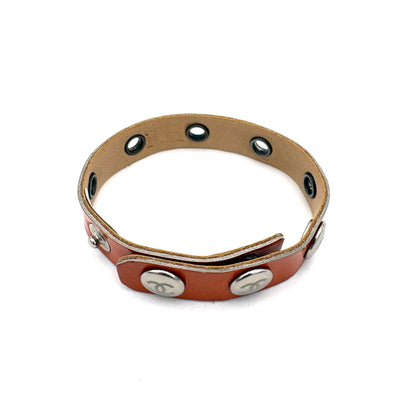 Chanel Leather Snap Bracelet
