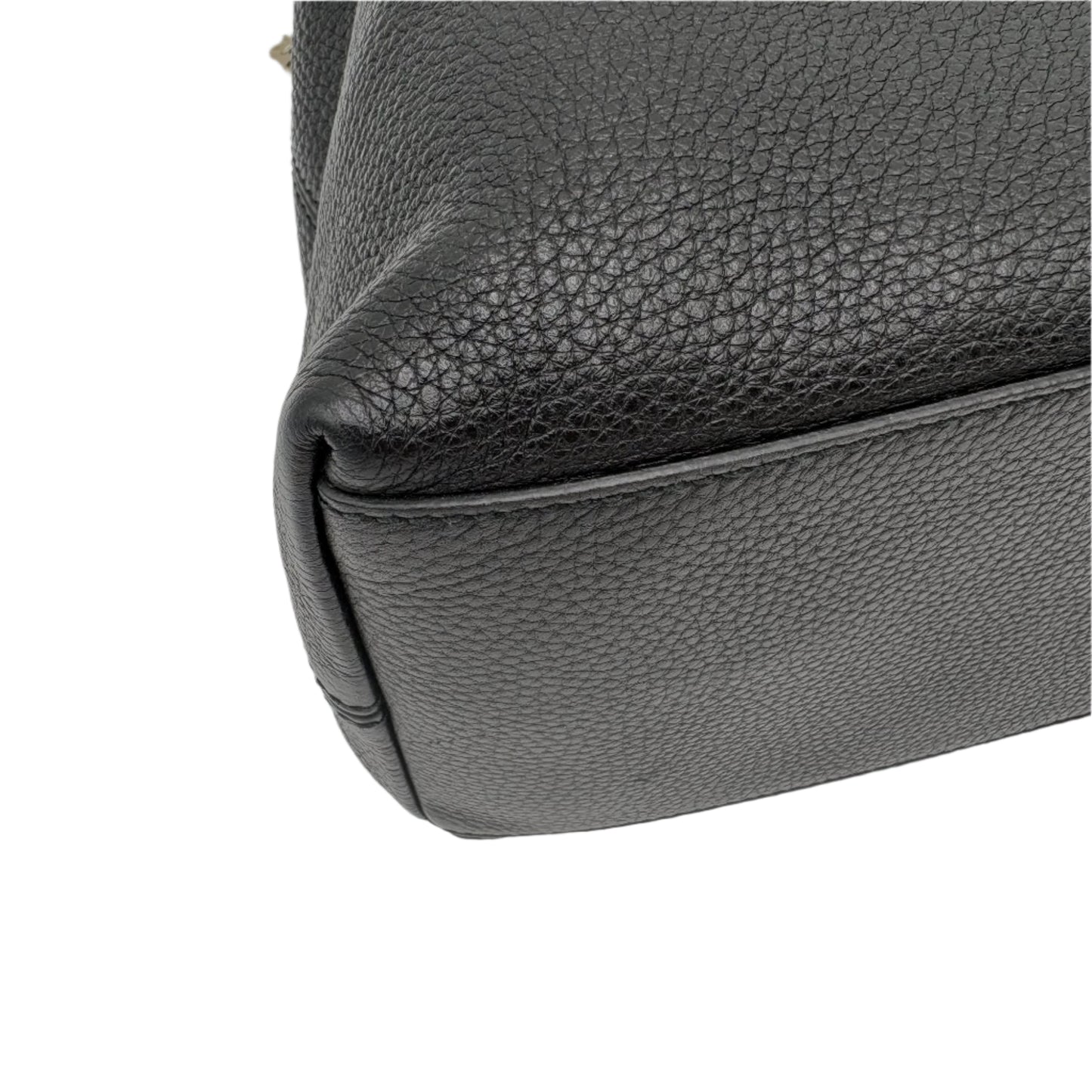 Gucci Soho Leather Chained Hobo Bag: Black