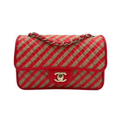 2021 Small Raffia Jute Urban Jungle Single Flap Shoulder