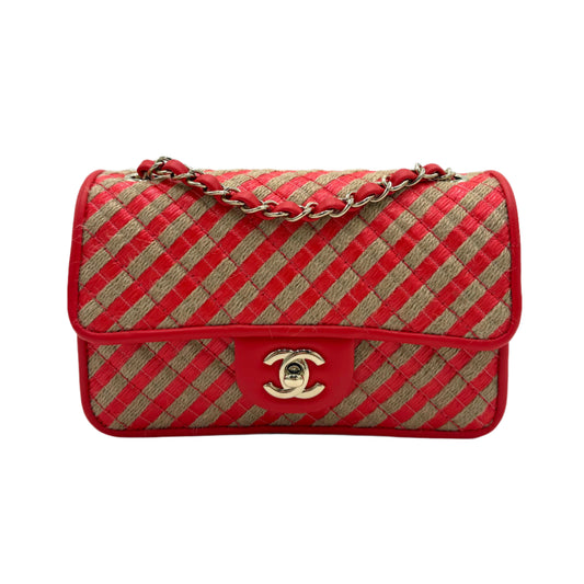 2021 Small Raffia Jute Urban Jungle Single Flap Shoulder