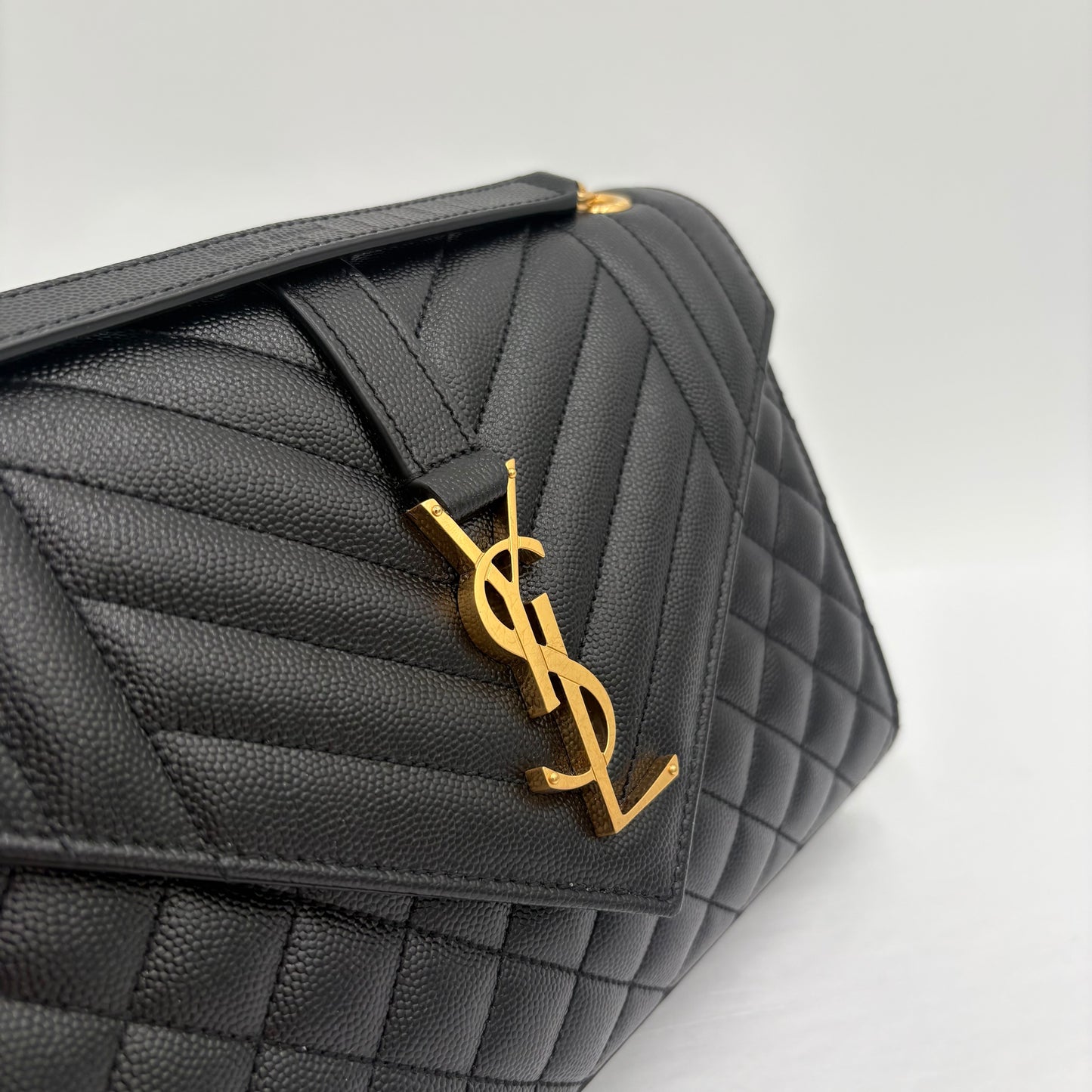 2023 Saint Laurent Medium Triquilt Envelope Purse