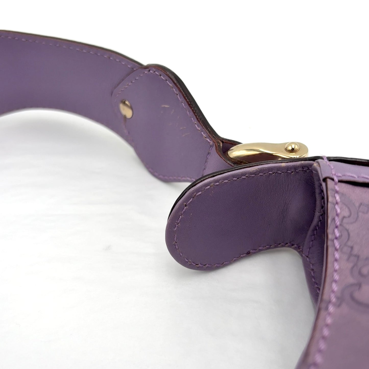 Gucci Guccissima Creole Hobo Horsebit Shoulder Bag