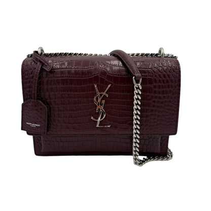 Saint Laurent Medium Sunset Chain Bag - Purple