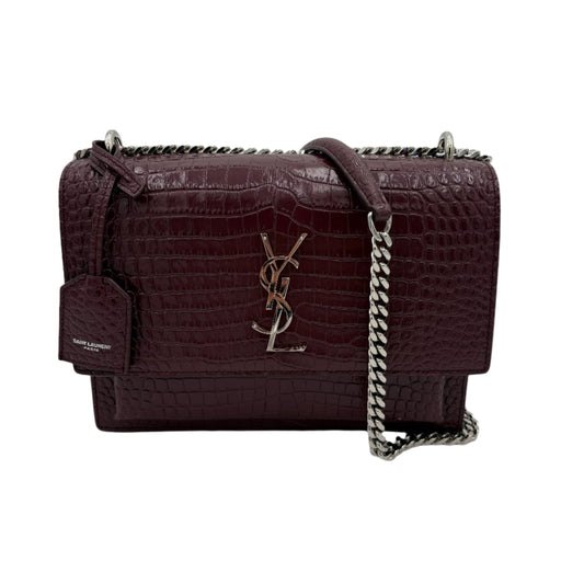 Saint Laurent Medium Sunset Chain Bag - Purple