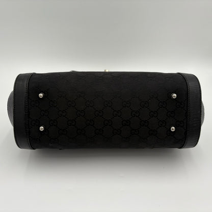 Gucci GG Bamboo Leather/Canvas Bullet Bag