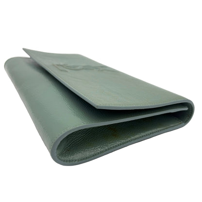 Saint Laurent Belle De Jour Large Clutch Grey Teal
