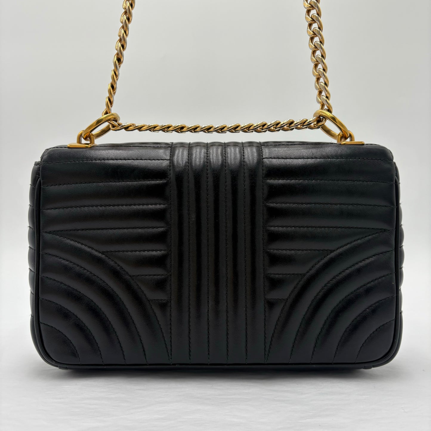 Prada Diagramme Quilted Leather Flap Bag