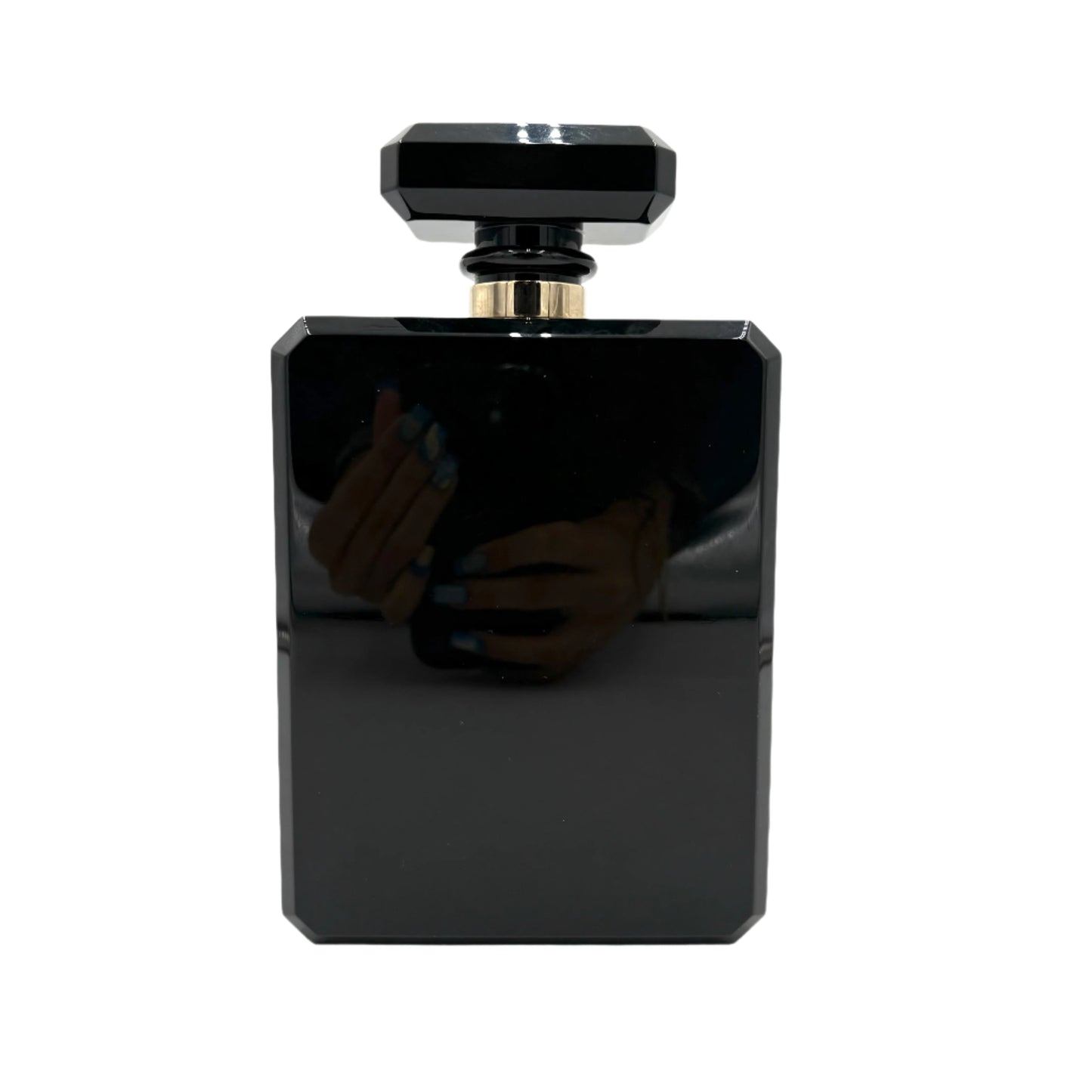 Chanel Perfume Bottle Pearls-Gold/Black