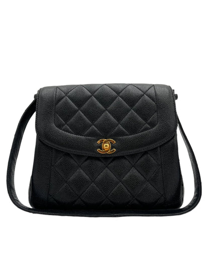 1996 Chanel Flap Shoulder Bag-Black Caviar