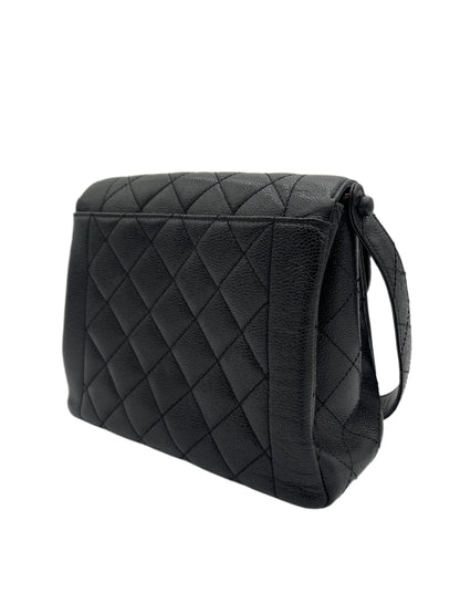 1996 Chanel Flap Shoulder Bag-Black Caviar