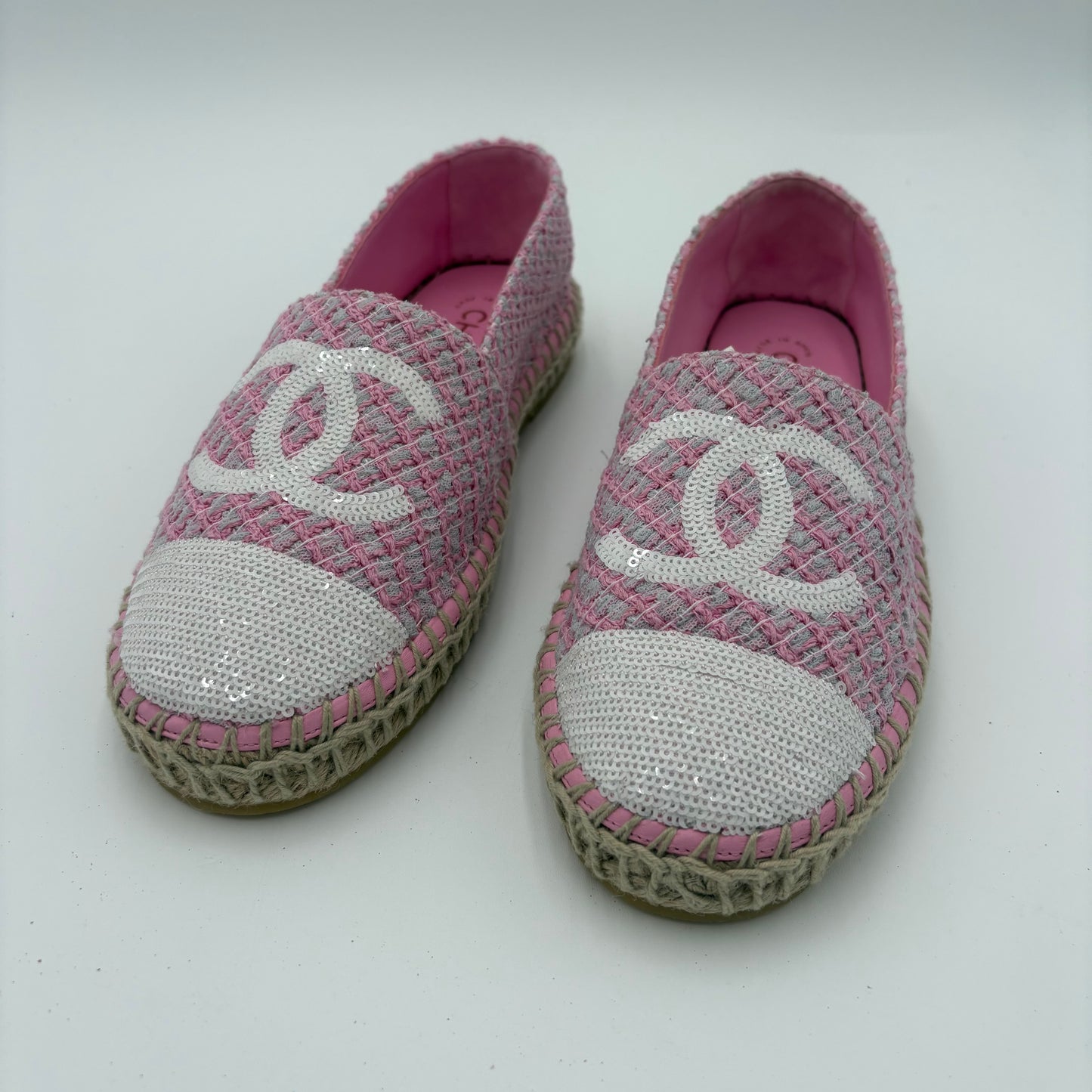 MIB Chanel Espadrilles Pink with Sequins