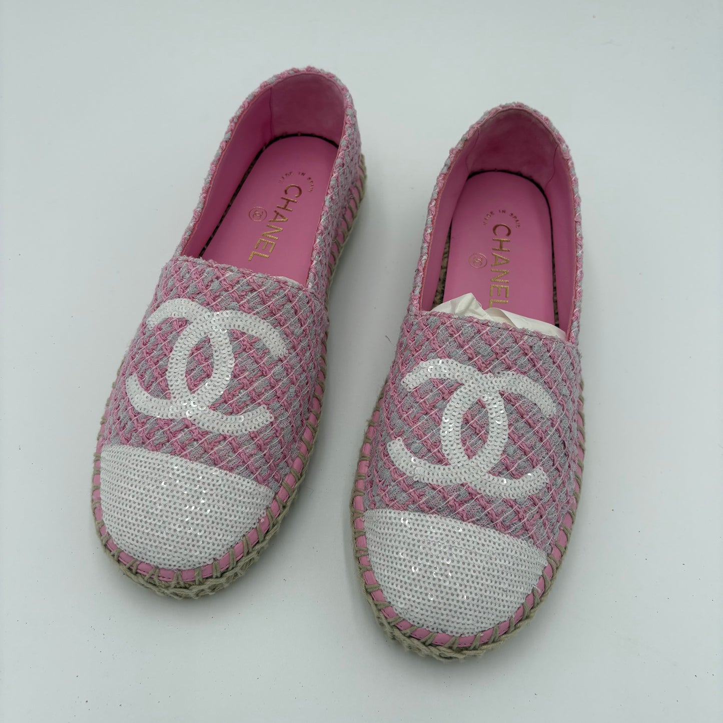 MIB Chanel Espadrilles Pink with Sequins