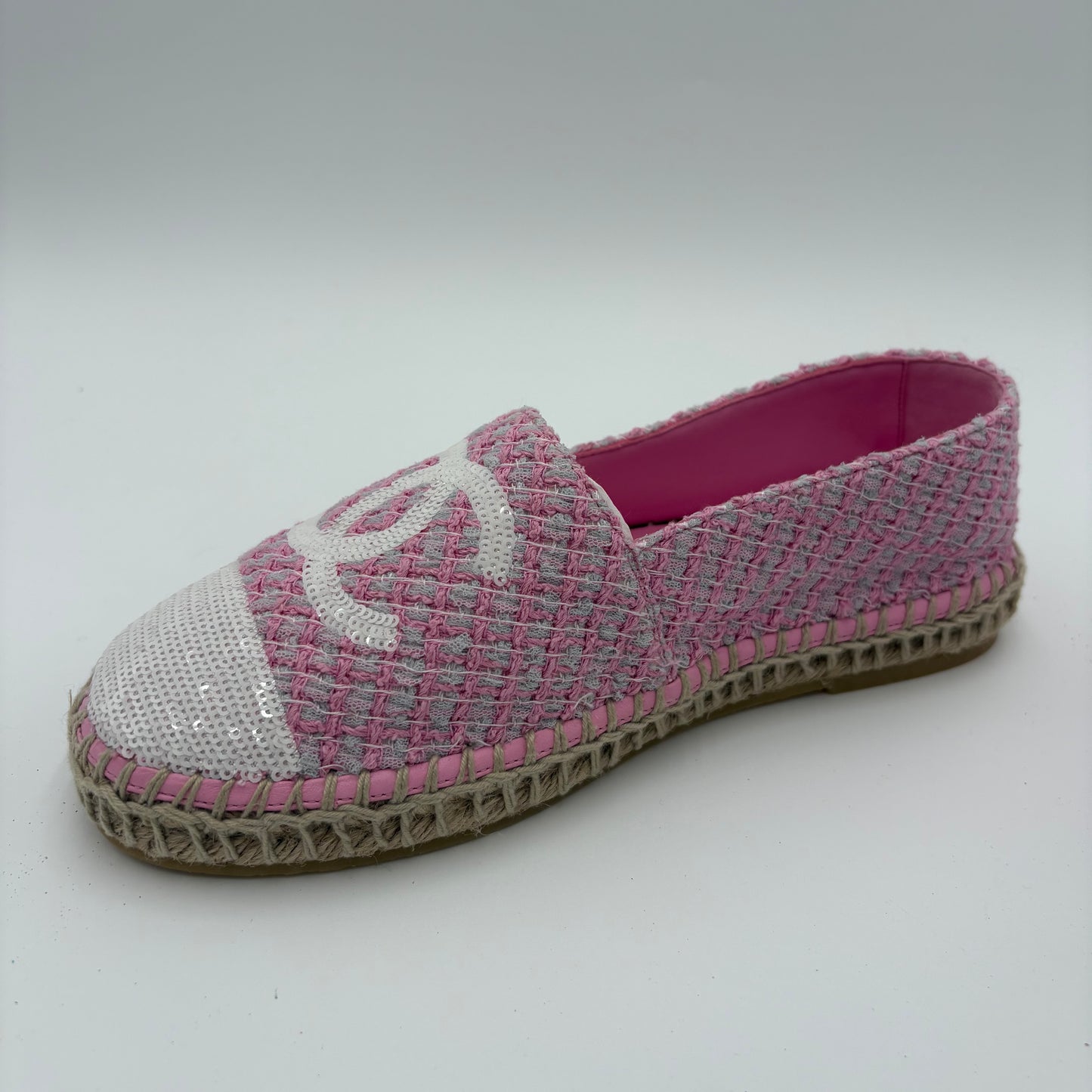 MIB Chanel Espadrilles Pink with Sequins