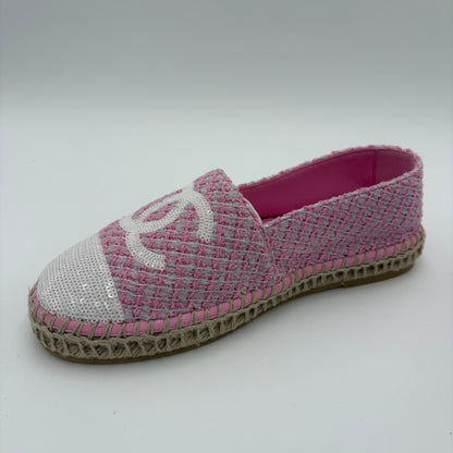 MIB Chanel Espadrilles Pink with Sequins
