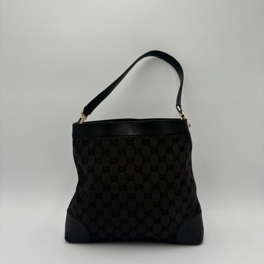 Gucci Canvas Leather Shoulder Bag