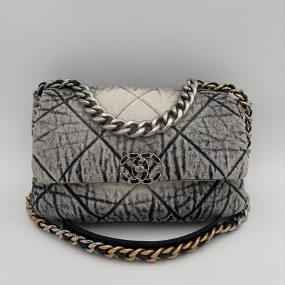 2023 Chanel Washed Denim Medium Chanel 19 Flap