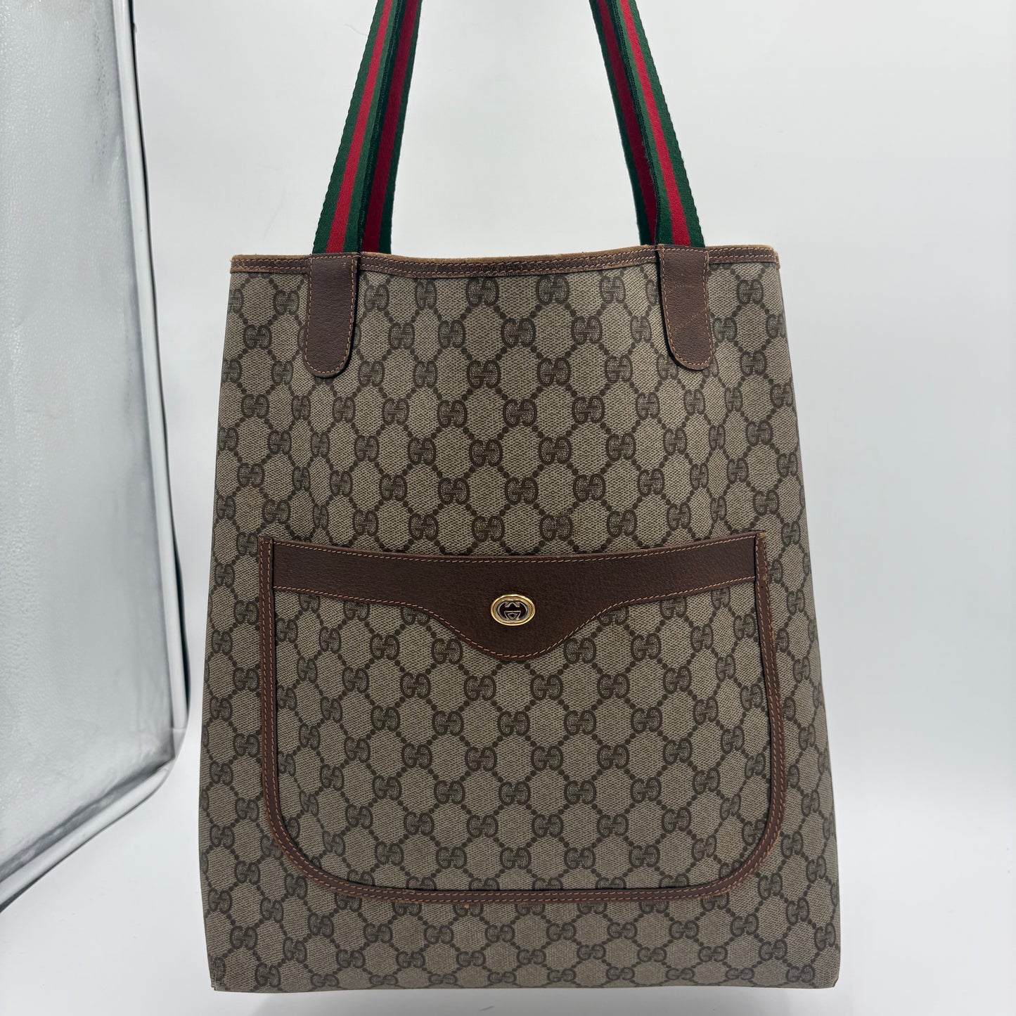 EXCELLENT 80's Gucci Sherry Line Tote Bag