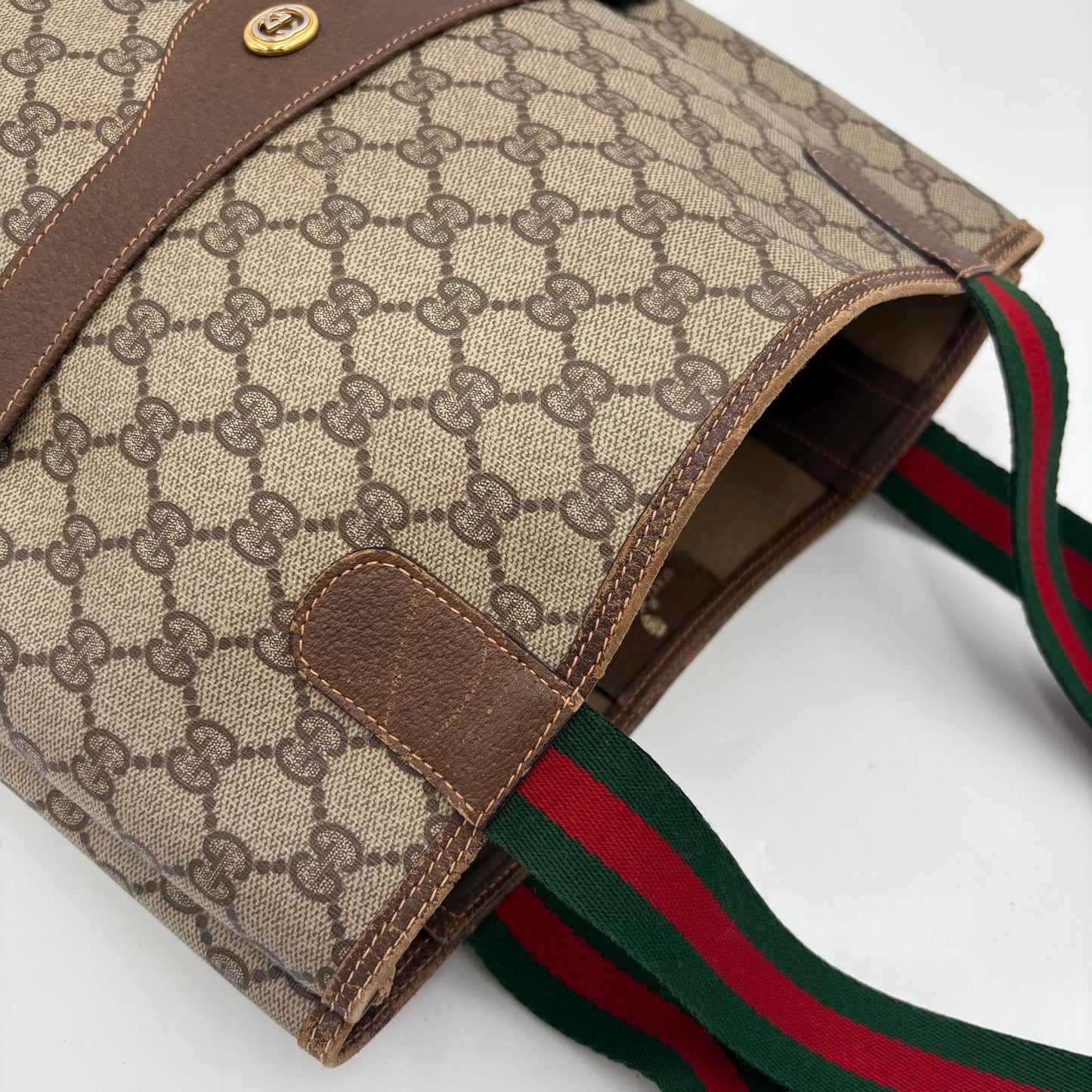EXCELLENT 80's Gucci Sherry Line Tote Bag
