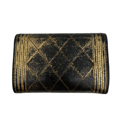 MIB Chanel Gold Distressed Boy Wallet