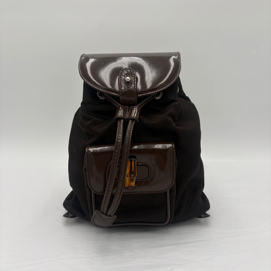 Vintage Gucci Nylon Bamboo Backpack