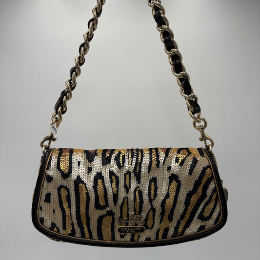 Coach Sequin Animal Print Shoulder Bag