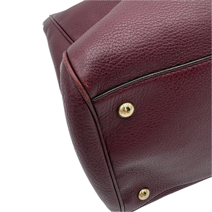 Gucci Bamboo Shopper Tote Bag-Burgundy