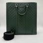 Gucci Guccissima Large Leather Tote Green