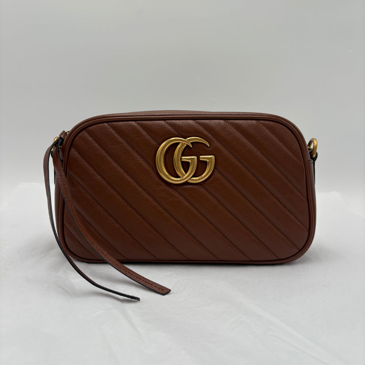 Gucci GG Marmont Diagonal Quilted Camera Bag
