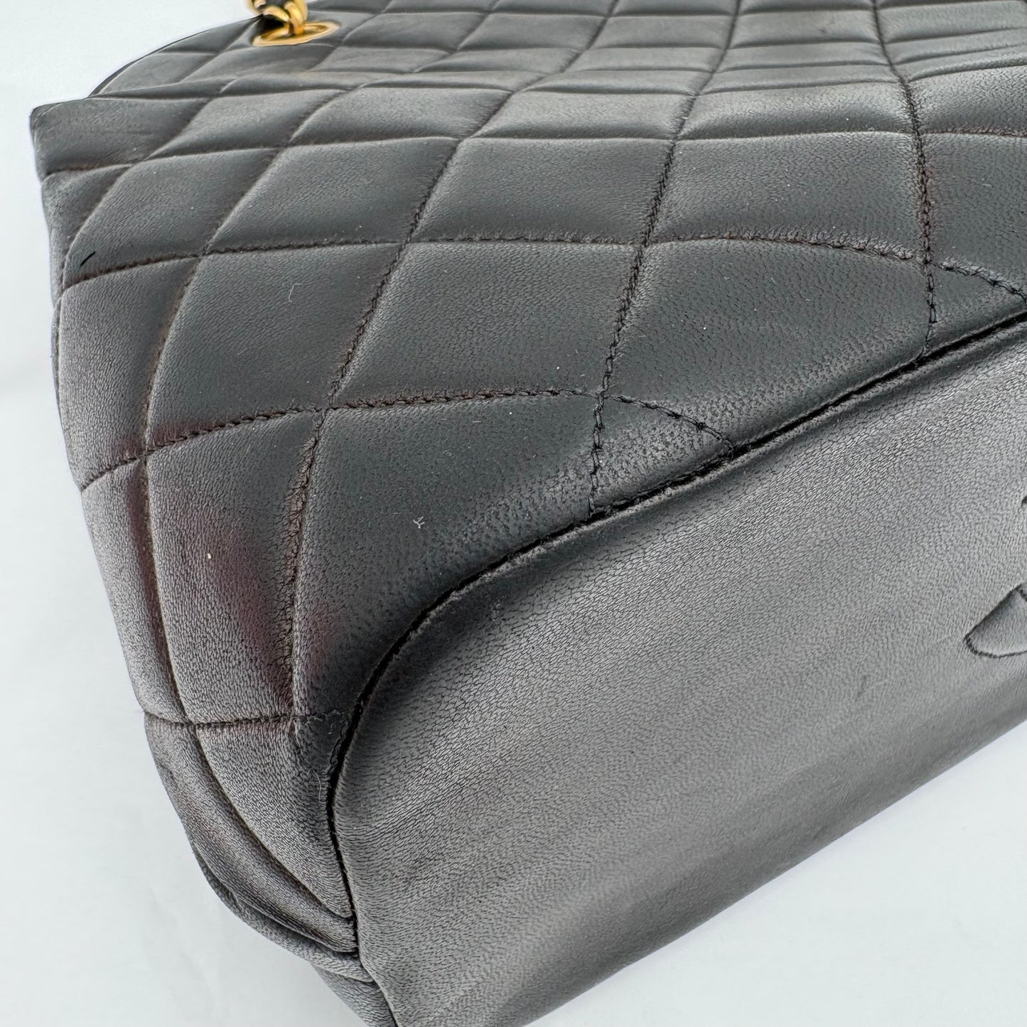 1996-1997 Chanel Lambskin Kisslock Tote