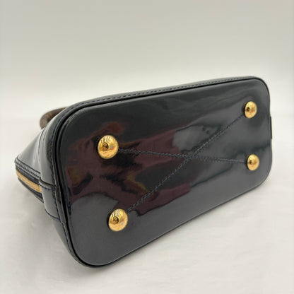 2017 Louis Vuitton Alma BB Navy Vernis/Monogram