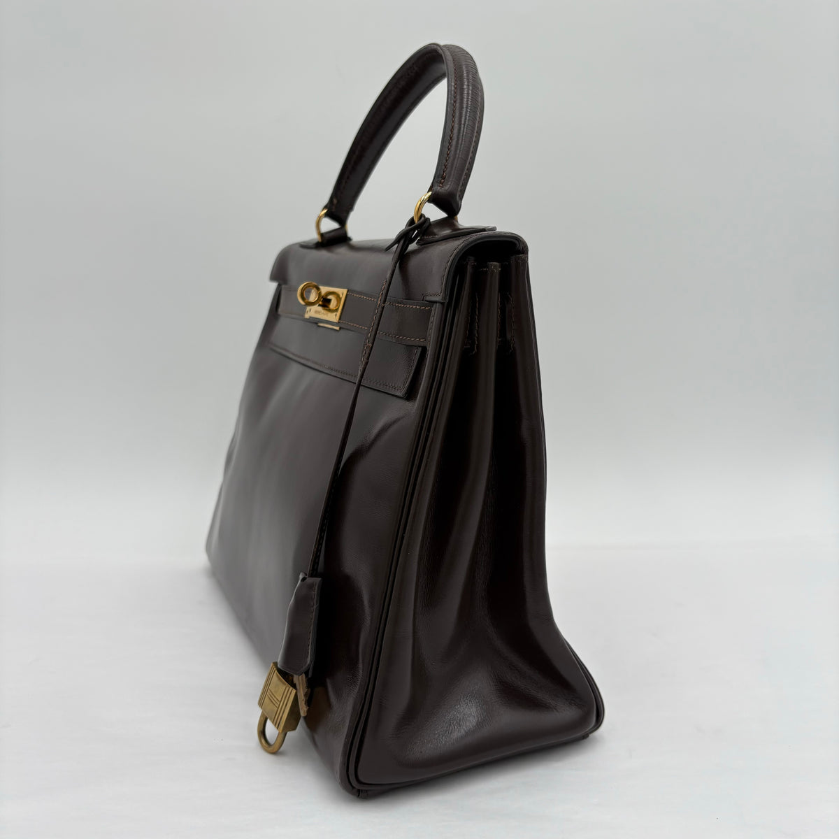 1981 Hermes Box Calf Gold H/W Kelly